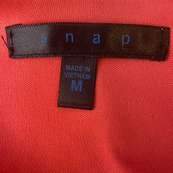 SNAP Hi-Low Colorblock Sleeveless Summer Dress Elastic Gathered Waist Size M - Picture 8 of 10